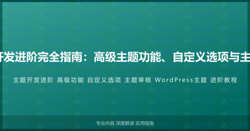 WordPress主题开发进阶完全指南:高级主题功能、自定义选项与主题审核的完整教程-瀚煜云服