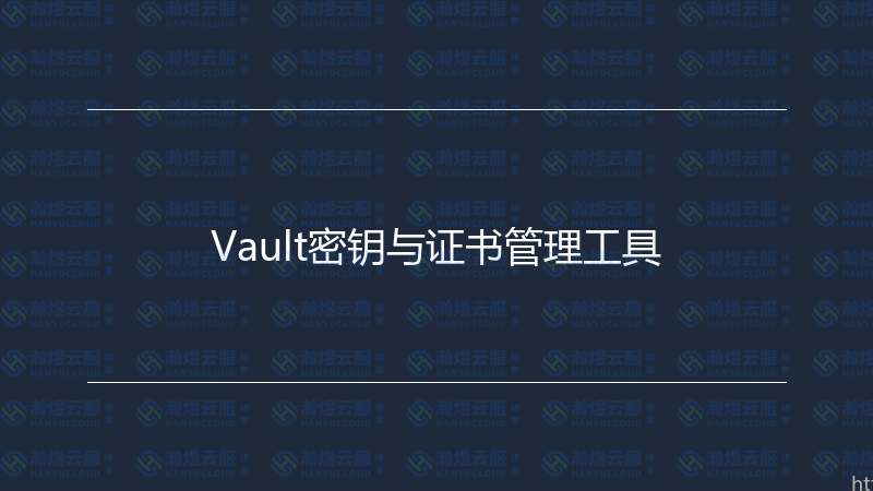 Vault密钥与证书管理工具-瀚煜云服