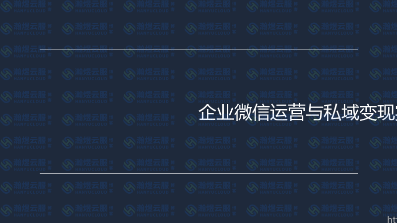 企业微信运营与私域变现实战指南-瀚煜云服