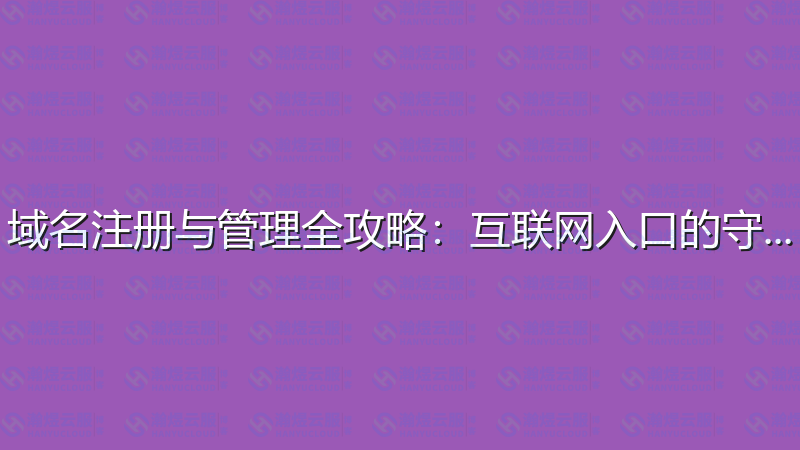 域名注册与管理全攻略：互联网入口的守护者-瀚煜云服