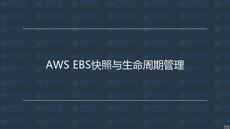 AWS EBS快照与生命周期管理-瀚煜云服