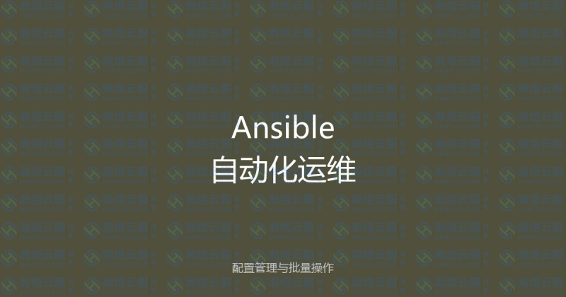 Ansible自动化运维实战：配置管理与批量操作指南-瀚煜云服