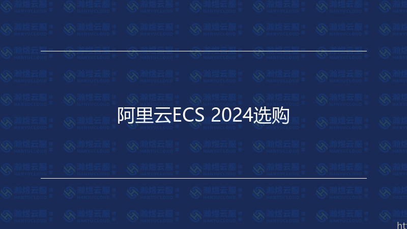 阿里云ECS 2024选购-瀚煜云服