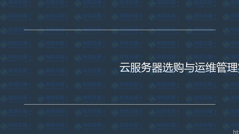 云服务器选购与运维管理实战指南-瀚煜云服