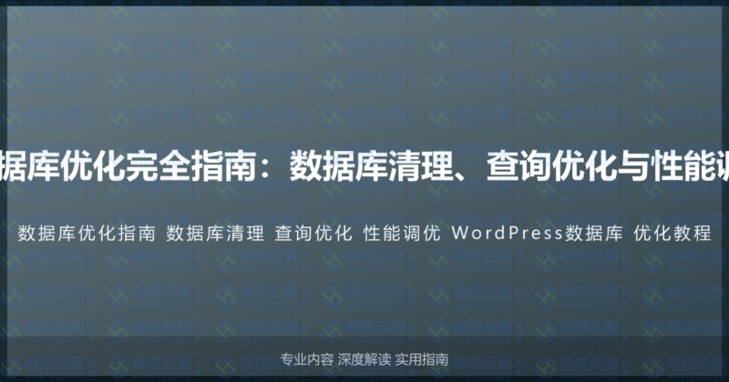 WordPress数据库优化完全指南：数据库清理、查询优化与性能调优的完整教程-瀚煜云服