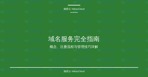 域名服务完全指南：概念、注册流程与管理技巧详解-瀚煜云服