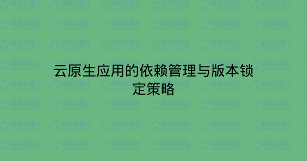 云原生应用的依赖管理与版本锁定策略-瀚煜云服