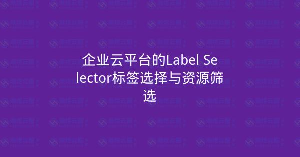 企业云平台的Label Selector标签选择与资源筛选-瀚煜云服