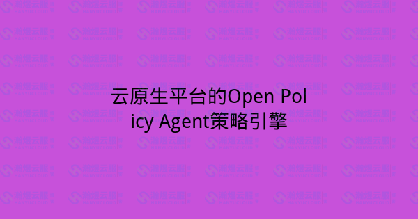 云原生平台的Open Policy Agent策略引擎-瀚煜云服