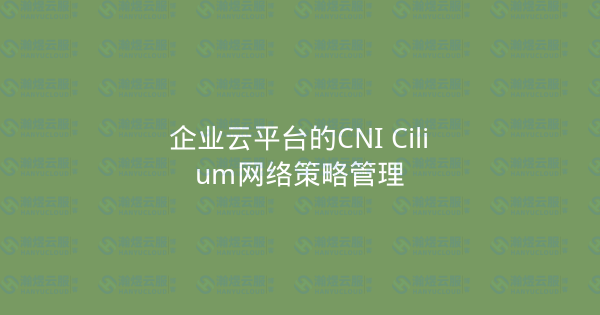 企业云平台的CNI Cilium网络策略管理-瀚煜云服