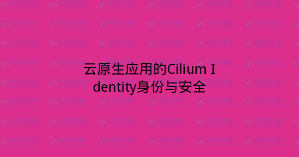 云原生应用的Cilium Identity身份与安全-瀚煜云服