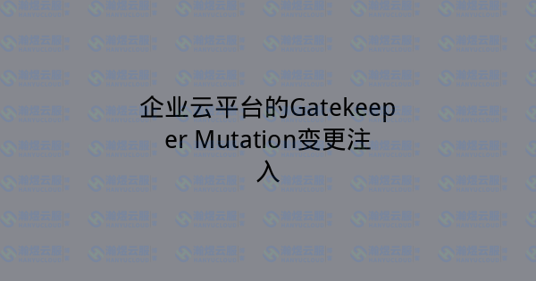 企业云平台的Gatekeeper Mutation变更注入-瀚煜云服