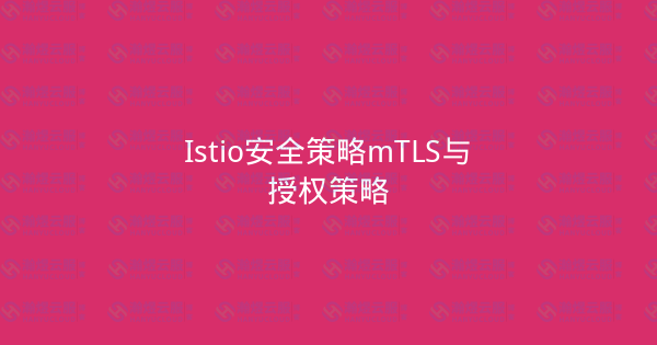 Istio安全策略mTLS与授权策略-瀚煜云服
