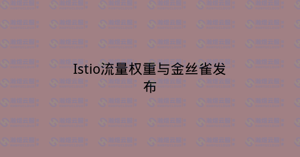 Istio流量权重与金丝雀发布-瀚煜云服