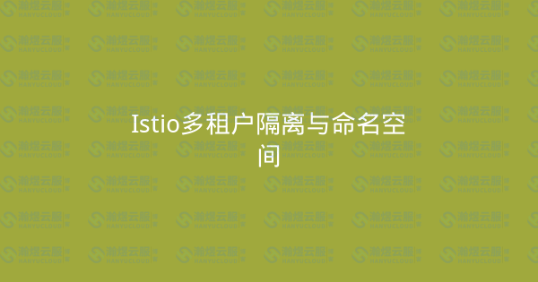 Istio多租户隔离与命名空间-瀚煜云服
