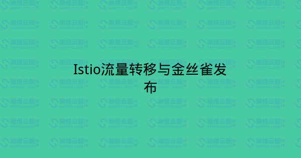 Istio流量转移与金丝雀发布-瀚煜云服