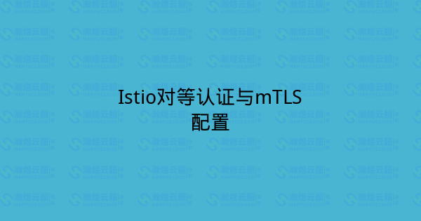 Istio对等认证与mTLS配置-瀚煜云服