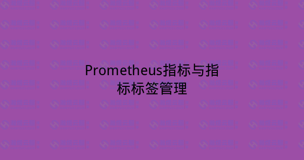 Prometheus指标与指标标签管理-瀚煜云服