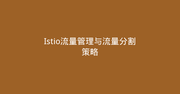 Istio流量管理与流量分割策略-瀚煜云服