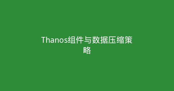 Thanos组件与数据压缩策略-瀚煜云服