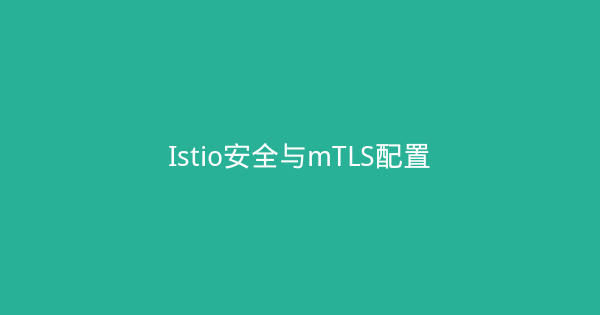 Istio安全与mTLS配置-瀚煜云服