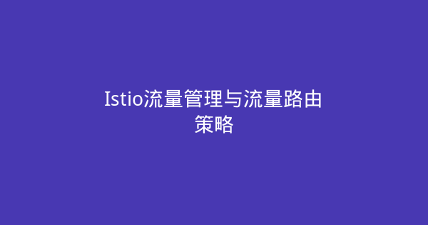 Istio流量管理与流量路由策略-瀚煜云服