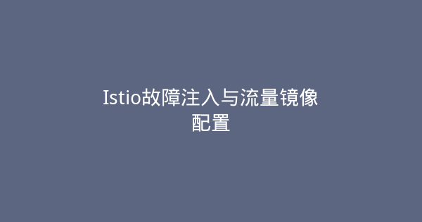 Istio故障注入与流量镜像配置-瀚煜云服